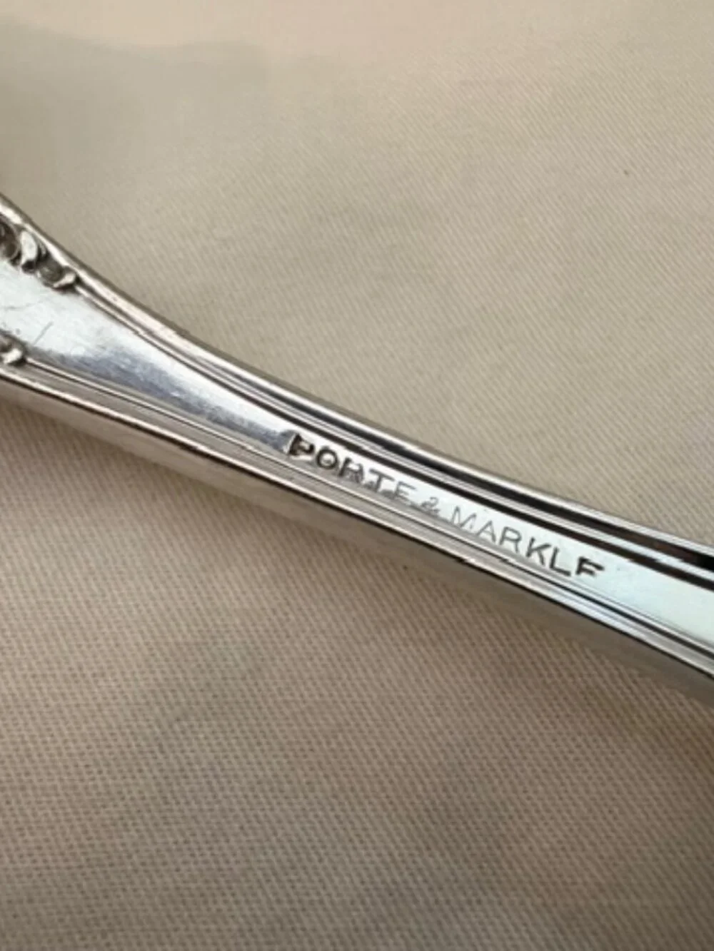 Antique silverplate serving